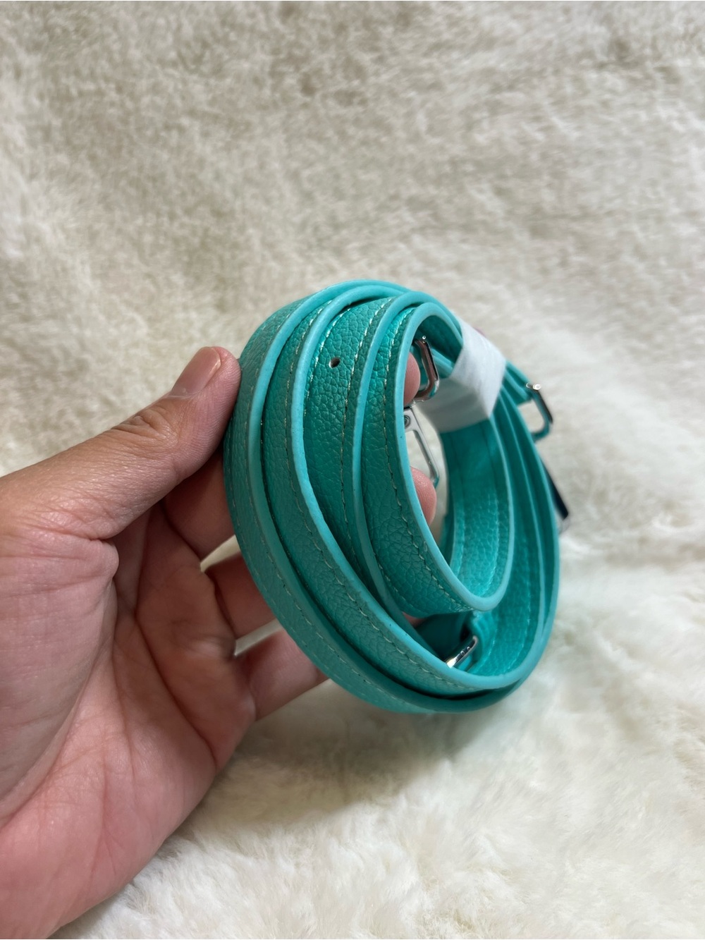 Fashion Teal Crossbody Strap with Silver Hardware - replacement strap - Picture 3 of 3